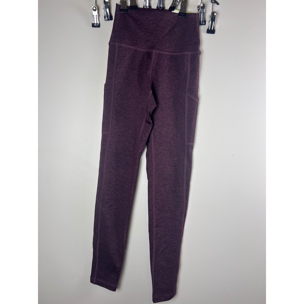 Aerie Offline The Hugger Hi Rise Pocket Leggings Burgundy Heather Sz XS NWT